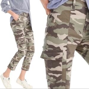 J. Crew Petite Vintage Straight Cargo Pant in Camo